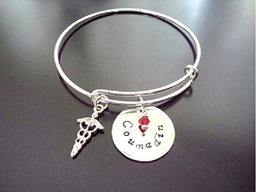 Adjustable Bangle - Charm Bracelet - Fine Silver Filled - Medical ID Bracelet - Custom Medical Alert