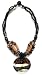 Kelevra NE0222 Ladies Hand Made Unique MOP Necklace with Beads and Wooden Beads.