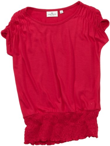 TOM TAILOR M&auml;dchen T-Shirt 10224700040/gathered tee, Gr. 176, Rot (4172) Preisvergleich