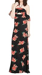 Sexy Summer Chiffon/Polyester/Knit Halter Elbow Length Sleeves Floor Length Short Cutout Sweater  Dress