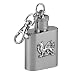 Welsh Dragon 1oz Keyring Stainless Steel Hip Flask