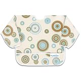 Bumkins Waterproof Sleeved Bib - Blue/Chocolate Circles