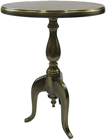 22" Round Aluminum Accent and End Table - Bronze Finish