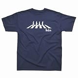 Spike Herren T-Shirt The Beatles "Abbey Road Silhoutte", navyblau, Gr. S