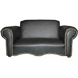 Product details for Traditional child-size Sofa - Black leatherette, by Fantasy Furniture