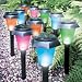 4 PACK COLOUR CHANGING SOLAR GARDEN LIGHTS