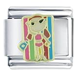 Beach Sun Bathing Italian Charms Bracelet Link
