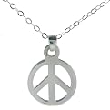 Sterling Silver Peace Sign Pendant