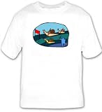 T-shirt with race, riders, finish, snails, line