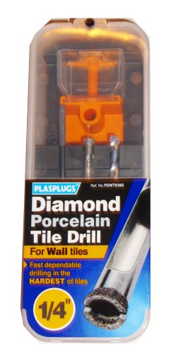 Plasplugs PDWTK025 1/4-Inch Diamond Porcelain Tile Drill Bit Kit