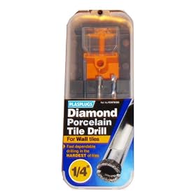 Porcelain Tile Plasplugs PDWTK025 1/4-Inch Diamond Porcelain Tile Drill Bit Kit