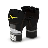 Everlast EverGel Hand Wraps (Black, Large)