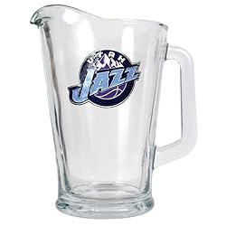Utah Jazz NBA 60oz Glass Pitcher - Primary Logo by Great American Products