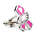 Philadelphia Eagles Breast Cancer Awareness Cufflinks
