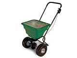 Precision Products 50-Pound Capacity Broadcast Spreader with Pneumatic Tires and Rain Cover #SB4000PRCGY