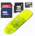 Secure Digital (SD) Multimedia Mobility Combo Kit of Sandisk 1GB microSD, SD Adapter, miniSD adapter and USB (Secure Digitial) SD High Speed Yellow Color Card Reader / Writer