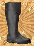 Mens Captain Boots (Brown Pu;Men's X-Large)