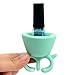Queentools Wearable Nail Polish Holder Pack- Secure Lightweight and Comfortable- Fit All Fingers- Pack of 2, Color Spa Green and Pink