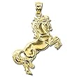 14kt Yellow Gold Dancing Horse Charm Pendant