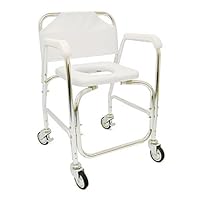 Duro-Med Shower Transport Chair, White