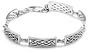 Sterling Silver Celtic Design Square Link Bracelet, 8"