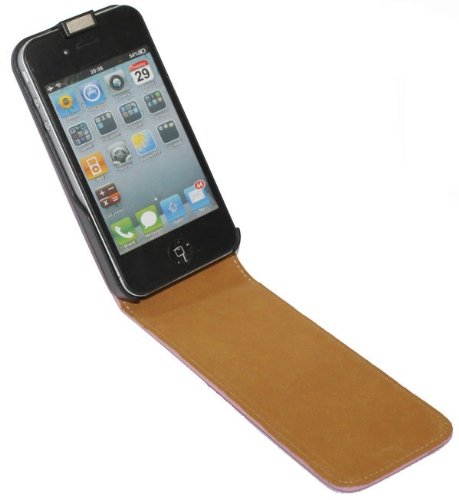 Apple - Etui en cuir pour iPhone 4 - Noir