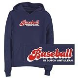 SWEATSHIRT WOMAN NAVY BLUE  BASEBALL IS DUTCH ANTILLEAN  NETHERLANDS ANTILLES