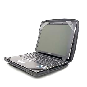 Double Memory Foam Pouch Slim Fit Case for Toshiba Portégé A605-p200 12.1-inch Laptop by CaseCrown