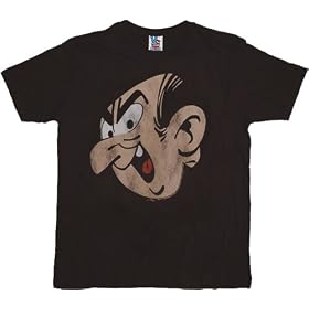 Junk Food Smurfs Gargamel Washed Black T-shirt Tee