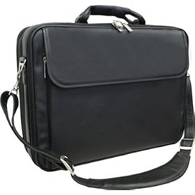 Click here to buy Black Leather Notebook Computer Bag by Amerileather.