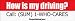 How is my driving? Call: (SUM) 1-WHO-CARES - funny bumper stickers (Medium 10x2.8 in.)