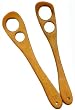 Left - Right Hand Mixing Spoon Pair Honduran Mahogany - USA Made