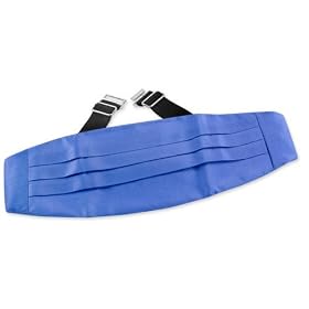 Cornflower Blue by Elite Solid blue silk cummerbunds