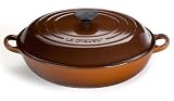 Le Creuset Enameled Cast-Iron 3-1/2-Quart Buffet Casserole, Chestnut
