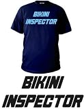 Coole Fun T-Shirts BIKINI INSPECTOR t-shirt, dunkelblau/hellblau, Groesse: M