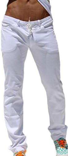 Rufskin Avalon-Men's Lightweight & Comfty Lounge Pants-White-Small