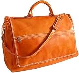Floto Taormina Duffle in Orange - Leather Bag, Luggage, Weekender