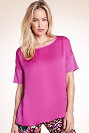 Slash Neck Insert Plain Woven Top