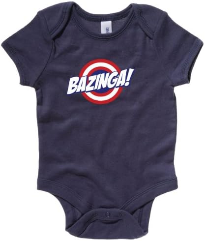 Badass Babies Unisex Baby Bazinga Captain America Babygrow 6-12 Months Navy