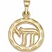 14Kt Yellow Gold Symbol of Life Judaica Chai Pendant