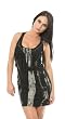Perpetual Vogue Black Rings Fringed Rocker Tunic Top Dress