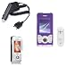 Solid Dark Purple Rubberized Snap On Crystal Case with Clip + Rapid Car Charger + Clear Durable Reusable LCD Screen Protector for Sony Ericsson W580 W580i Cell Phone