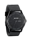 Nixon Sentry Leather Watch - Men's All Black, One Size