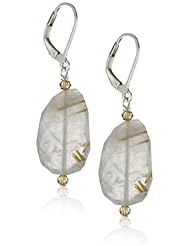 Margo Morrison New York Faceted Rutilated Quartz Single-Stone Earrings