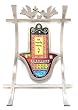 Ani Ledodi Framed Wall Hamsa, Burgundy (W4" H6" )