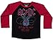 Toddler Kids AC/DC FLY ON THE WALL Longsleeve Raglan Jersey - Black/Red