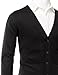 Doublju Mens Long Sleeve Button Down V-Neck Cardigan