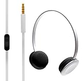 Hoomia U2NY-WHITE On-Ear Stereo Headphone with Microphone, White
