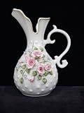 Lefton Porcelain Vintage Delicate Pink Rose Pitcher