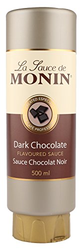 Monin Flavoured Sauce, Dunkle Schokolade, Sauce Chocolat Noir, Dark Chocolate, Schokoladensoße, 500 ml Flasche